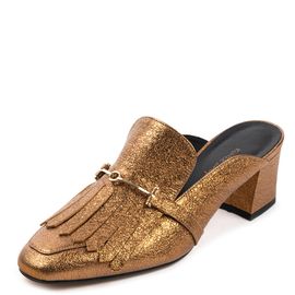 [KUHEE] Bloafers 8311K 5cm-Gold Embellished Slippers Mules Classic Casual Handmade Shoes - Made in Korea